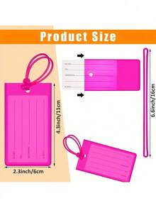 1pc Luggage Tags, Colorful Flexible Travel Luggage Tags, Suitcases Travel Bag & Baggage ID Label Tags, Travel Essentials, Colorful, Creative Baggage Holder And Boarding Tags Label, Durable, And Easy-To-Identify Travel Accessories For Holiday Vacation Suitcase Accessories - Multicolor - View 5