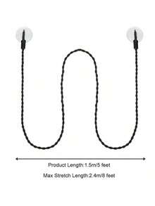 弹力挂衣绳 旅行挂衣绳 带折叠衣架 便携可伸缩挂钩吸盘露营挂衣绳 带吸盘户外挂衣绳 多功能晾衣工具 家用便携绳 无需打孔 适用于旅行酒店租房学生宿舍居家使用 - 彩色 - 查看 11