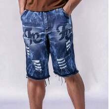 Men's Bermuda Jeans Wholesale Lycra Elastane - 寶藍色 - 查看 2