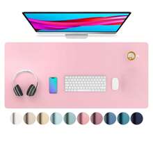 Fates Advanced Napa Texture PU Leather Light Desk Pad Protector, Double Sided Use,Office Desk Mat, Large Mouse Pad, Non-Slip PU Leather Desk Blotter, Laptop Desk Pad, Waterproof Desk Writing Pad For Office And Home(Thickness 1mm)