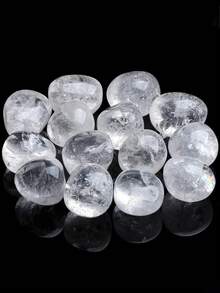 透明石英疗愈水晶石套装 - 72 件，0.5 英寸天然抛光石，用于疗愈、冥想、灵气、脉轮、制作和装饰