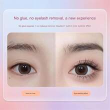 Dorolab Lashes, Dorolab Eyelashes, Dorolab Glue Free Eyelashes, Dorolab Reusable Glue-Free False Eyelashes, Magnetic Lashes With Clamp, Fake Eyelashes No Glue Or Eyeliner Clusters Waterproof (B) - D - 查看 2