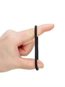 10条/30条/50条/100条装高弹加厚基础黑色发圈，发饰，发带，马尾辫发圈，美发造型工具，多功能发饰，不伤发，适合浓密卷发，男女通用，一次性使用，适合日常发型、户外发型、洗澡等场合，弹性发带，休闲派对、工作通勤、运动、校园约会、度假、日常旅行，是送给妈妈、朋友、情侣、同学的理想礼物，头饰/头饰