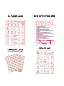 38 件套，粉色派对 24 人宾果游戏卡套装，青少年派对装饰和游戏，性别揭秘派对，送给新父母的绝佳礼物，性别揭秘派对用品，怀孕公告性别揭秘装饰，迎婴派对装饰 - 彩色 - 查看 13