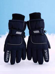 1 Pair Kids Winter Gloves, Waterproof, Windproof, Warm, Suitable For Snow Play, Skiing, Cycling, Outdoor Activities For 8-12 Years Old Boys And Girls - FIVE STRIP SPORTS GLOVES - View 8