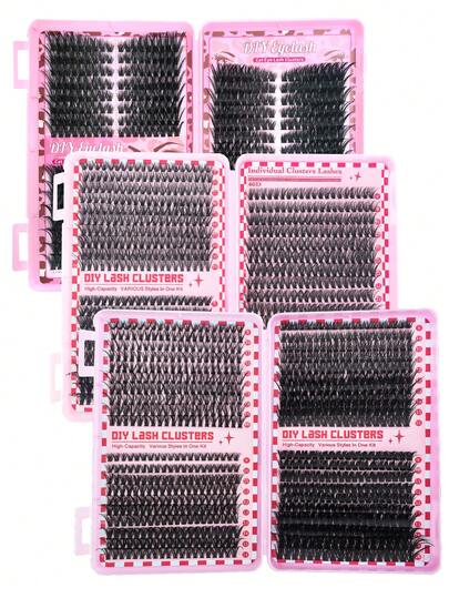 3 种大书蓬松睫毛簇 30D+40D+50D+60D+80D+100D 单根睫毛浓密簇状睫毛延长 D 卷曲睫毛簇单根睫毛 10-16MM 纤细簇状睫毛浓密卷曲睫毛用于 DIY 睫毛延长，适合日常化妆或外出斜线簇、睫毛簇、单根睫毛、睫毛、假睫毛