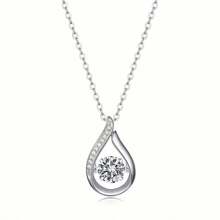Silver Necklace, Anniversary Eternity Jewelry Present For Mother Wife, Birthday Christmas Valentines Gifts For Women