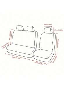 2+1座汽车座椅套，单人/双人座椅套，可水洗座椅套，适用于驾驶员/乘客座椅，适合大多数卡车，卡车前排座椅 - 款式A - 查看 2