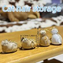 Aufbewahrungsbox für Katzenhaare, hängende Twist-Kapsel, süße katzenförmige versiegelte Aufbewahrungskapseln für Haustierhaare, DIY Gedenk-Anhänger Geschenk für Katzenliebhaber & Trauernde nach Verlust eines Haustieres, emotionale Wahl der Käufer, minimalistisches Design, transparentes Material, unverzichtbar für Haustierbesitzer, Erinnerungen bewahren mit passenden duftenden Katzenhaarcharms