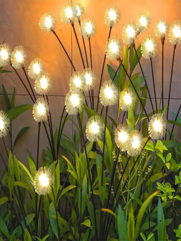 Solar Dandelion Light, 6LED Outdoor Garden Decoration Lights, Waterproof Solar Lights, Suitable For Garden Decoration, Yard Decoration, Home Decoration, Wedding Decoration, Outdoor Decoration