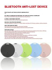 1/5 piezas Localizador GPS y buscador de llaves apto para iOS/Android, etiqueta anti-pérdida portátil para equipaje/objetos perdidos, mascotas, gato, perro, billetera, llaves, personas mayores