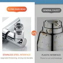 1 bộ chuyển đổi vòi bếp kiểu thác nước nhẹ, phụ kiện thay thế vòi bếp đa chức năng cho xe RV, vòi bồn rửa phòng tắm, bộ chuyển đổi vòi xoay 360° 3 trong 1 với vòi phun chống bắn nước, bề mặt mạ điện, giao diện kim loại, thích hợp cho trang trí phòng, trang trí nhà cửa, trang trí phòng tắm, phụ kiện nội thất, đồ dùng du lịch, đồ dùng cắm trại. - Nhiều màu - Xem 10