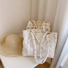 Women Shoulder Bags - 油畫綠粉花 - 查看 1