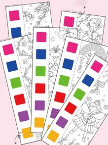 12 pezzi/libro, Pittura ad acquerello, Pittura graffiti, Pittura graffiti d'artista, Pittura ad acquerello cartoni animati, Pittura tascabile da viaggio, Regalo per le vacanze, Regalo per il Ringraziamento e il Natale. I blocchi colorati nell'immagine sono pigmenti che devono essere sciolti in acqua prima dell'uso. Lo sbiadimento del colore è un fenomeno normale, poiché il prodotto si scioglie a contatto con l'acqua.