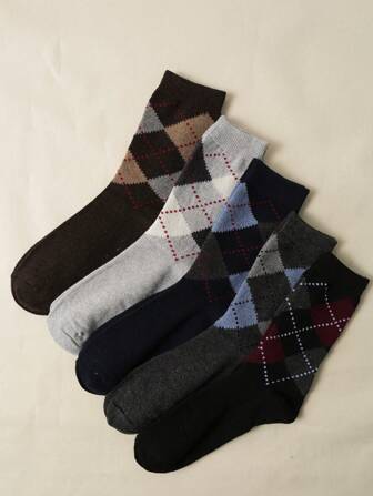 5 Pairs Men's Mid-Calf Socks, Skin-Friendly, Comfortable, Breathable, Versatile, Fall Socks