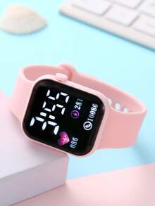 3 件时尚优雅 LED 电子表，休闲矩形户外电子表 - 彩色 - 查看 5