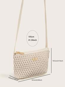 1pc Kids Embroidered Quilted Pleated Shoulder Crossbody Bag - Crossbody Bags - View 7