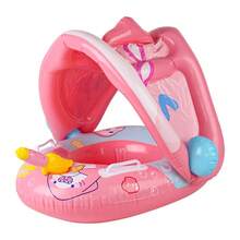 1pc Inflatable Aircraft Seat Cushion, With Steering Wheel, Children's Floating Aircraft Seat For Swimming Pool Parties And Other Scenarios - Multicolor - View 33