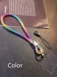 Cordón de lujo para teléfono móvil con diamantes, joyería de muñeca de alta calidad incrustada de diamantes, accesorios de teléfono móvil de moda y duraderos anti-perdida