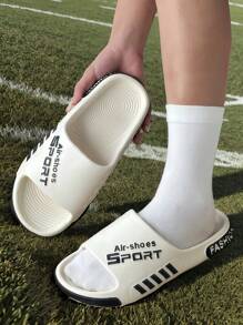 Season's New Stylish And Simple Men's Home Slippers, Suitable For Daily Leisure And Versatility. The Thick Soles Are Breathable, Soft, And Comfortable. The EVA Material Is Special For Non-Slip, Non-Odorizing Feet, Antibacterial Foot Protection, Quick-Drying | Super Cushioning | Suitable For Wearing On The Beach/Outdoor Street / Indoor Bedroom, Bathroom, Etc., Cool Slippers For Men And Women Couples.