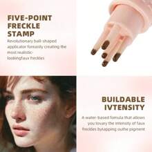 Caneta de Sardas Realista, Cor Natural, À Prova d'Água, Fácil de Aplicar, Caneta de Maquiagem de Sardas para Rosto, Maquiagem de Sardas e Pintas