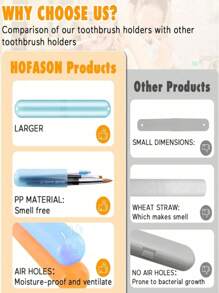 6/5/3/2/1pc Portable Colorful Dust-Proof Toothbrush Holder, Plastic Toothbrush Container, Travel-Friendly Dust-Proof Toothbrush Case, Suitable For Daily Use And Travel, Plastic Toothbrush Storage Box
