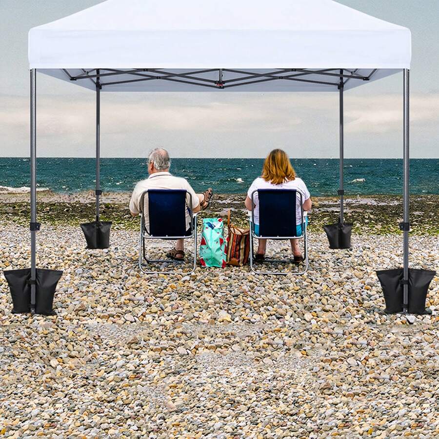 2pcs/Set Small & Large Canopy Sand Bags, 4pcs Canopy Sand Bags, 120 Lbs Canopy Sand Bags For Pop-Up Canopy, Gazebo, Instant Outdoor Shade, Outdoor Tent, Patio Umbrella, Shade Leg Sand Bags