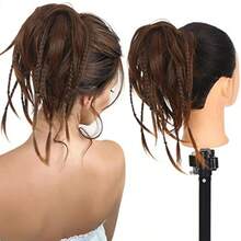Mled My Bun Hairpiece Hair Rubber Scrunchie Synthetic Wavy Bun Extensions Elastic Chignon Instant Ponytail Updo For Women Medium Brown To Auburn Brown 8001 - 中棕色至赤褐色 - 查看 7