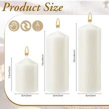 1/5pcs White Tapered Cylinder Aromatherapy Candle, Smoke-Free & Dripless, Suitable For Home Decoration, Home Ornament/Wedding Candle/Dinner Party/Church Candle/Emergency Ceremony/SPA, Festival Candle (White, Multiple Sizes)