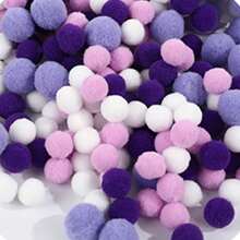 100 个 1 厘米毛绒绒球，彩虹涤纶工艺球，绒球非常适合 DIY 创意工艺装饰、工艺品、毛毡板、家居必需品、派对用品、复活节礼物、装饰品、挂饰和 DIY 项目、工艺配件、母亲节、婚礼季、毕业季、送给家人和朋友的礼物 - 彩色 - 查看 9