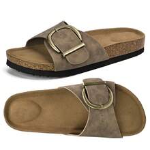 Women Ruched Open Toe Sandals Square Toe Design - Xám - Xem 6