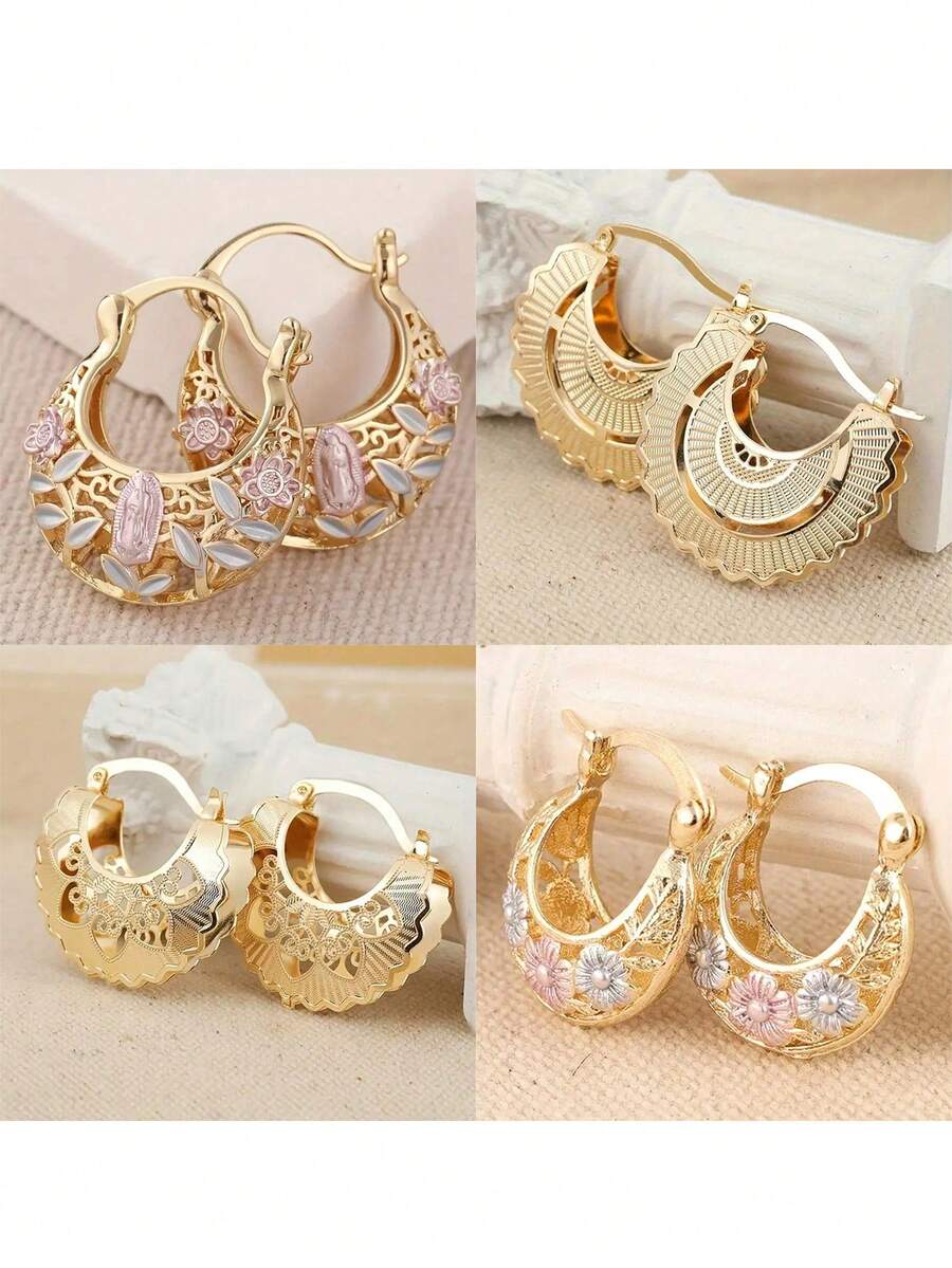 1 par de Pendientes de gota bonitos para adolescentes, regalos para decoración diaria para fiestas, joyería, regalo de Navidad - 4# - Ver 1