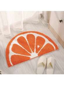 跨境可爱卡通风格仿羊毛床边垫，可爱椅子/摇椅毯，地板地毯，玄关装饰，浴室装饰，厨房装饰，厨房地毯 - 橘色 - 查看 12