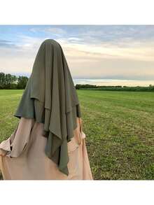 1 Stück Premium weiches & atmungsaktives Muslimisches Hijab Kleid mit Doppelschicht 2025, modisches Hijab Kleid für Frauen, passend zu jeder klassischen vielseitigen Abaya - Verschiedenfarbig - Übersicht 9