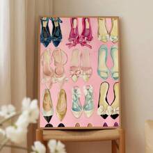1pc Unframed Luxury Club Women Heels Shoes Fashion Poster Wall Art Canvas Print Minimalist Preppy Art Girly Room Chic Decor Funky Painting For Dorm,Living Room,Bedroom,Modern Home Decoration - Multicolor - View 3