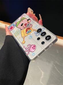 SPONGEBOB 1 件趣味海绵宝宝方裤主题透明防摔手机壳保护套适用于 Apple 16/15/14/13/12/11 Pro Max/12 Pro/14 Plus 等型号防水防震防刮 - 彩色 - 查看 4