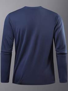 Męska koszulka kompresyjna do sportów outdoorowych, cienka, z długim rękawem, szybkoschnąca, oddychająca, odprowadzająca wilgoć warstwa bazowa - Wielokolorowe - Zobacz 4