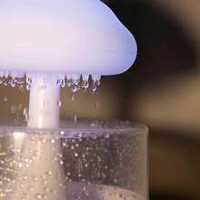 Cloud Rain Zen Mushroom Lamp, Colorful Gradient Diffuser For Aromatherapy, Mini Humidifier, Battery Capacity 1500mAh, Desk Fountain For Relaxation And Sleep Aid, Essential For Home Or Office.Bedside Sleeping Relaxing Mood Water Drop Sound - Multicolor - View 9