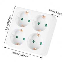 CILIA 1/2 Pcs Surface Schuko Base With 4 Outlets, 250V/16A, White, Portable For Home ,Office And College Use - 歐規F型插(220-240V) - 查看 6