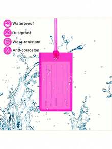 1pc Luggage Tags, Colorful Flexible Travel Luggage Tags, Suitcases Travel Bag & Baggage ID Label Tags, Travel Essentials, Colorful, Creative Baggage Holder And Boarding Tags Label, Durable, And Easy-To-Identify Travel Accessories For Holiday Vacation Suitcase Accessories - Multicolor - View 2