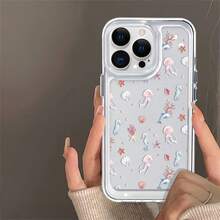 Funda de TPU suave para teléfono móvil. Orificios de precisión para lente. Compatible con phone 16 Pro Max, 16 Plus, 16 Pro y 16. Nuevo diseño moderno. Funda transparente con diseño ondulado. Protección integrada contra golpes y caídas. - transparente - Ver 1