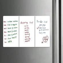 8.26 英寸 x 5.82 英寸白色磁性白板，配可擦写柔性马克笔，适用于冰箱磁铁、磁性白板、冰箱贴、厨房备忘录、购物清单、学校用品、返校用品、白板 - 彩色 - 查看 6