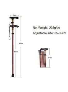 1 st justerbara promenadkäppar i aluminium - hopfällbar och lätt resestav med ergonomiskt handtag och halkfri gummispets, hopfällbar för seniorer/vandring/daglig användning - mobilitetshjälpmedel, stöd för äldre, vandringsstav, nödvändigt för flygplatsresor, hopfällbar käpp, lätt promenadstav, resetillbehör, presentidé för seniorer! - Enkel version - Visa 5