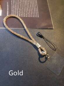 Cordón de lujo para teléfono móvil con diamantes, joyería de muñeca de alta calidad incrustada de diamantes, accesorios de teléfono móvil de moda y duraderos anti-perdida