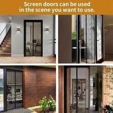 1件磁性纱门，网状帘布，配有强力磁铁和全框魔术贴，多种颜色可选（灰色、白色、黑色、棕色），隐藏式磁条设计，优雅紧密闭合，密实网眼，有效防蚊虫并保护隐私。