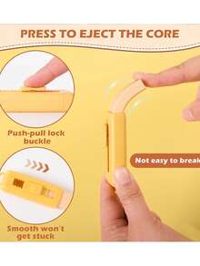 1 pieza Borrador extraíble de color macaron vibrante - Diseño de dibujos animados creativos, forma rectangular duradera, con mecanismo de deslizamiento suave, perfecto para usar en escuelas y artículos de oficina.