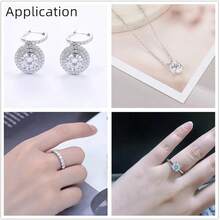 DIY 锆石 AAA 圆形机切 1mm 2mm 3mm 4mm 5mm 白色立方散石 CZ 锆石宝石用于珠宝制作微型莫桑石刻面水钻凸圆形透明尖底水晶钻石宝石用于美甲工艺更换珠宝 - 無色 - 查看 5