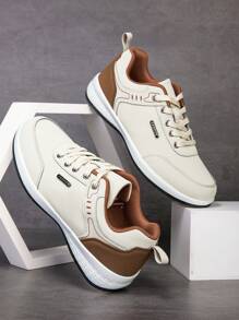 1 par de zapatos casuales de verano antideslizantes y transpirables para hombres, zapatillas marrones de alta calidad, zapatos casuales de negocios cómodos. [Nota: Pida un número de talla talla grande grande ya que son pequeños]