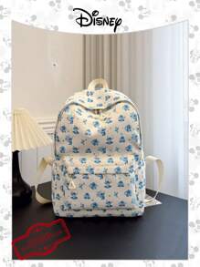 Disney 1 Pieza Oficial Autorizada | Mochila con estampado de Mickey Mouse y Stitch, de gran capacidad con compartimento para laptop | Mochila casual | Bolsa deportiva | Mochila con diseño de dibujos animados | Mochila ideal para niñas/estudiantes/adolescentes/graduados, perfecta para uso diario, excursiones, viajes, compras y regreso a la escuela
