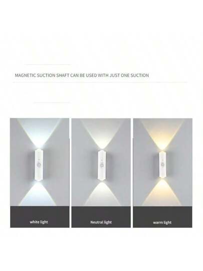 New Magnetic Wand Verlichting Rechargeable Night Light, Slimme Motion Sensor Self Adhesive Hillside Dual Cat Eye Atmosphere Lamp Stairs, Indoor, Outdoor, Balcony view 7